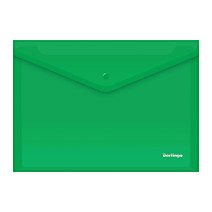 Папка-конверт на кнопке А4 180мкм зеленая AKk_04104 Berlingo