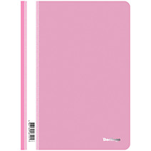 Папка-скоросшиватель пластиковая А4 180мкм розовая с прозрачным верхом Berlingo