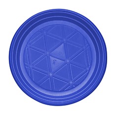 Тарелка пластиковая десертная D165мм синяя ЭКО ПС 100/2400 Россия