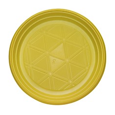 Тарелка пластиковая десертная D165мм желтая ЭКО ПС 100/2400 Россия