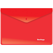 Папка-конверт на кнопке A5+ 180мкм красная Berlingo