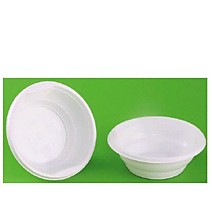 Тарелка пластиковая 500мл суповая белая PP СтП /1000 Россия