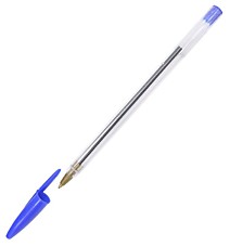 Ручка шариковая синяя 0,8мм прозрачный корпус Workmate 934 /50