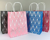 Сумка КРАФТ бумажная ручка 12*17*7см Лучи /12 1200тм