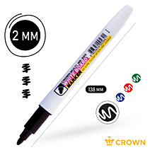 Маркер для белых досок Crown Multi Board Slim черный, пулевидный, 2мм