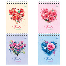 Блокнот А6 40л на гребне Floral notebook BG