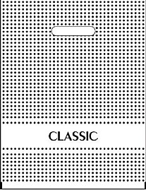 Вырубная ручка пакет 30х40см 50мкм Светлый горошек Интерпак 50/1000