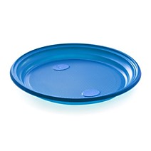 Тарелка пластиковая D205мм синяя Эко ПС /1800 Россия