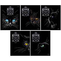 Тетрадь 48 листов А5 клетка "Royal Cats" матовая ламинация 3D фольга 3D лак Hatber