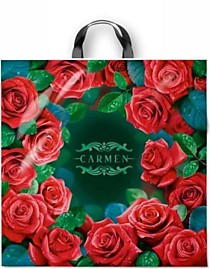 Петлевая ручка пакет 44х44+6см 70мкм Кармен Интерпак 25/250