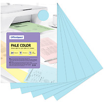 Бумага цветная 100 листов Голубой OfficeSpace Pale Color А4 80г/м2