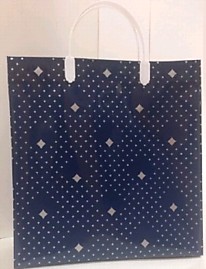 Пакет ПЭ с пластмассовыми ручками 30+10х30+10см ламинация многослойные Ромб 10/50 Россия