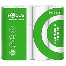 Бумага туалетная 2-слойная Focus Economic Choice 12 рулонов /8