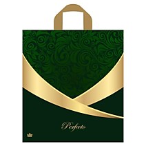 Петлевая ручка пакет 37х40+3см 95мкм Перфекто Малахит Тико 25/300