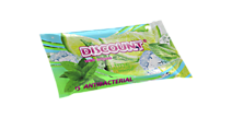 Салфетки влажные 15шт Discount с ароматом мяты и лайма /54уп