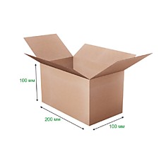 Гофрокороб 200х100х100 мм Т-23 бурый /20/25/30