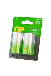 Батарейки GP Super GP13AA21-2CRSBC2 G-TECH LR20 BL2
