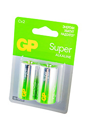 Батарейки GP Super GP14AA21-2CRSBC2 G-TECH LR14 BL2