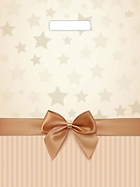 Вырубная ручка пакет 31х40+6см 60мкм глянец Звезды в подарок ламинир Тико 50/500