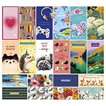 Открытка-конверт Арт и Дизайн "Ассорти №41", 83*167мм, 20 дизайнов