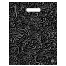 Вырубная усиленная ручка пакет 31x40+3см 60мкм Винтажные узоры ламинированный Тико 50/500