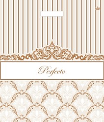 Вырубная усиленная ручка пакет 48х42+3см 90мкм Перфекто Элегия Тико 25/400