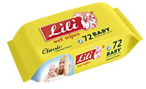 Салфетки влажные 72шт ТМ Lili  для детей с экстрактом ромашки /24)