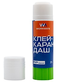 Клей-карандаш 21гр дисплей PVA Workmate улучшенная формула /24