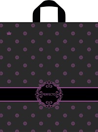 Петлевая ручка пакет 42х46+4см 95мкм Перфекто Роз Тико 25/300