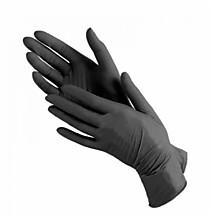 Перчатки нитриловые Optiline чёрные M 200 штук в упаковке /10 (М)