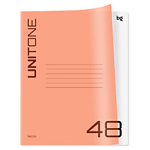 Тетрадь 48 листов А5 клетка "UniTone. Neon" BG неон оранжевый пластиковая обложка 