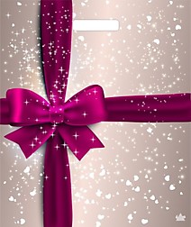 Вырубная усиленная ручка пакет 38х45+3см 60мкм Подарочный перламутр Ламинированный Тико 50/500