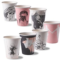 Стакан бумажный 200/260мл Пожелания SP9S 50/1000