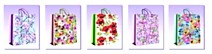 Пакет бумажный с ручками 26х32х10см матовый  Цветы ассорти Китай