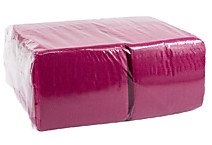 Салфетка 24х24см бумажная 400 листов 1 слой бордовая  /12/1 Россия