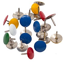 Кнопка канцелярская 12мм диаметр 10,5 мм, Workmate по 100 штук  цветные