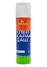Клей-карандаш 40гр дисплей PVA Workmate улучшенная шормула /12
