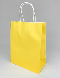 Сумка КРАФТ бумажная ручка 15х21х8см Желтая /12 960тм