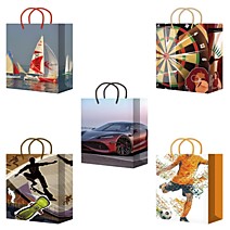 Пакет подарочный 14х20+7см ламинированный MS606-610 