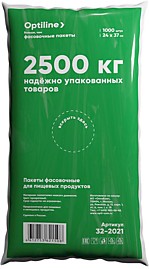Фасовочный пакет ПНД 24х37см 8мкм Optiline Экстра евроупаковка по 1000шт Упак /1000 Россия
