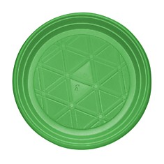 Тарелка пластиковая десертная D165мм зелёная ЭКО ПС 100/2400 Россия