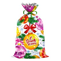 Пакет ПП металлизир НГ 20х35см Карнавал Интерпак 100/2000