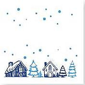 Салфетка НГ 24х24см бумажная 50 листов Зимний вечер /72