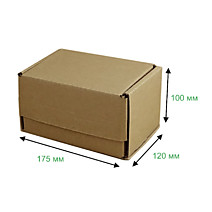 Гофрокороб почтовый ТИП "Ж" 175х120х100 мм без печати (бурый) К22 /50