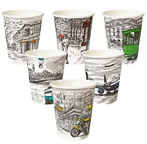 Стакан бумажный 200/260мл Биг Сити Лайф выборочный микс дизайнов 50/1000