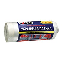 Пленка укрывная с малярной лентой 2,7м х 20м 10мкм UNIBOB прозрачная