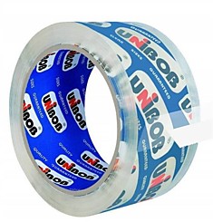 Клейкая лента (скотч) 48мм х 66м кристально-чистая UNIBOB 600 Россия