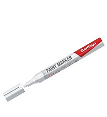 Маркер-краска белая 2-4мм нитро-основа Uniline PA400 Berlingo Китай