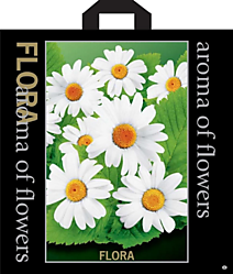 Петлевая ручка пакет 48х50+9см 64мкм Флора ромашки ДПА 