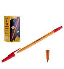 Ручка шариковая красная 1,0мм желтый корпус Vintage Corvina 51
